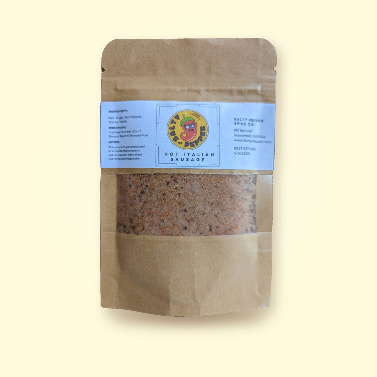 Hot Italian Sausage Mix by Salty Pepper Spice Co.
