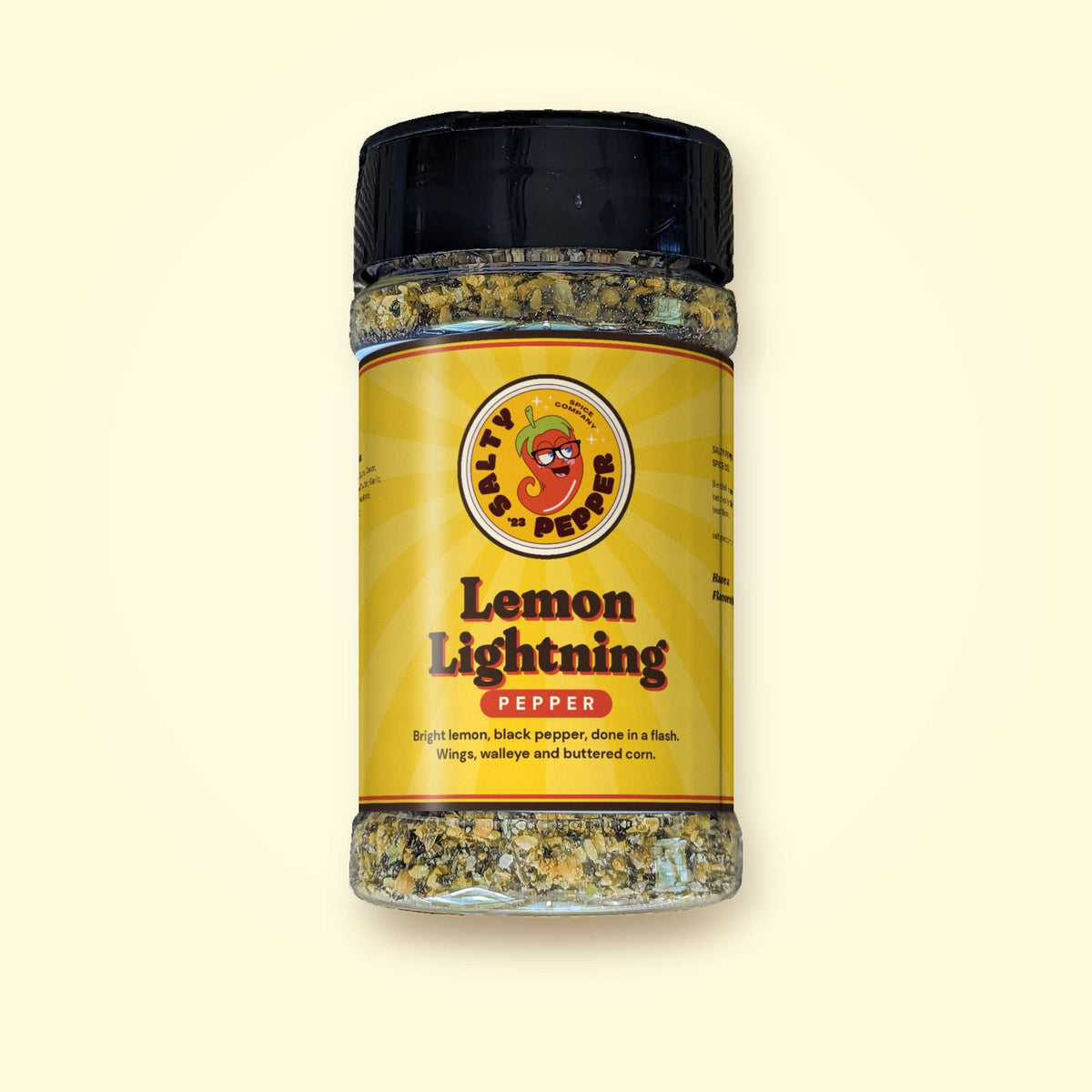 Lemon Lightning Pepper shaker bottle