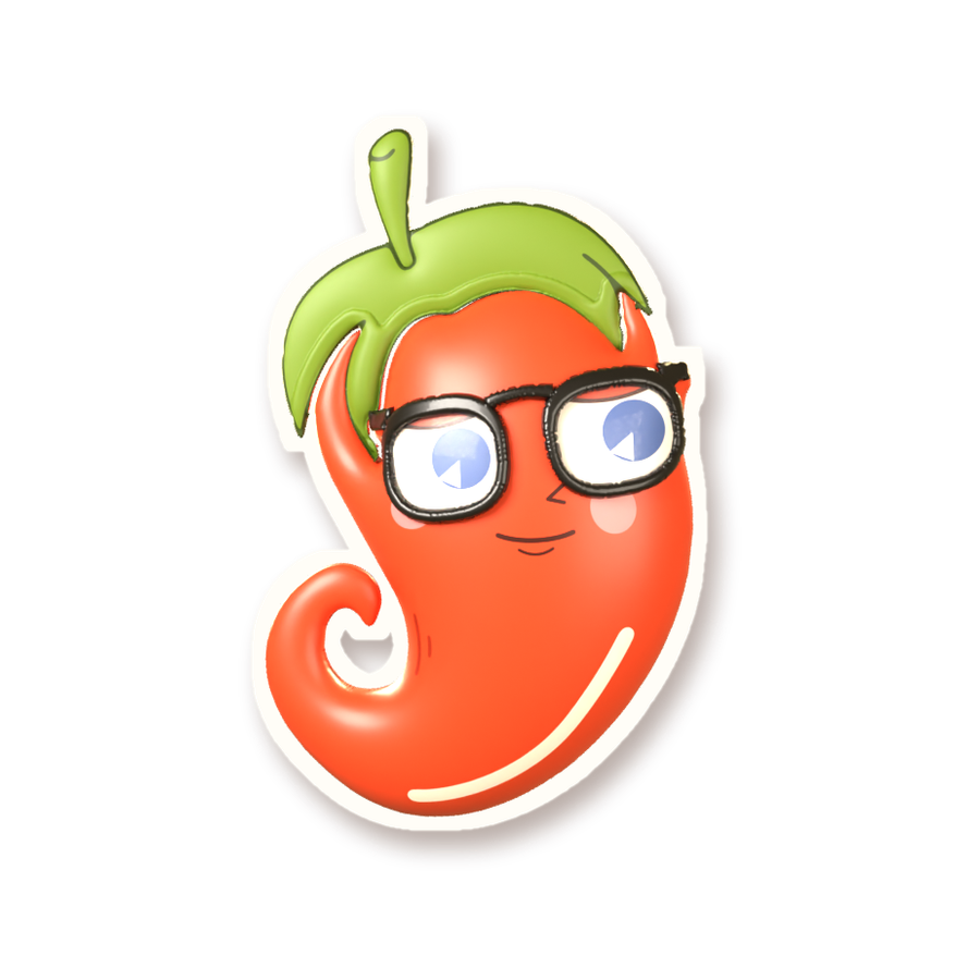 Salty, the Salty Pepper mascot, winking